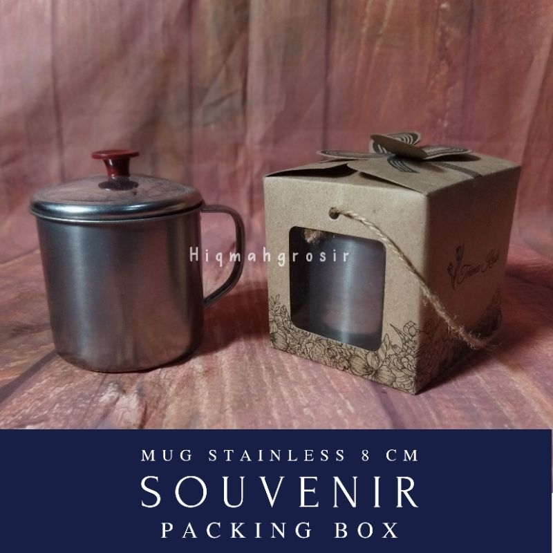 Jual SOUVENIR GELAS MUG STAINLESS ENAMEL STAINLESS 6 CM 7 CM 8CM