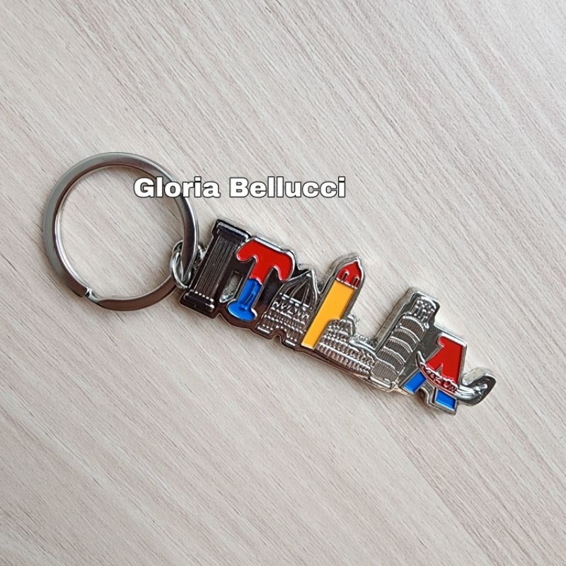 Jual gantungan kunci italia souvenir keychain menara pisa italy key ...
