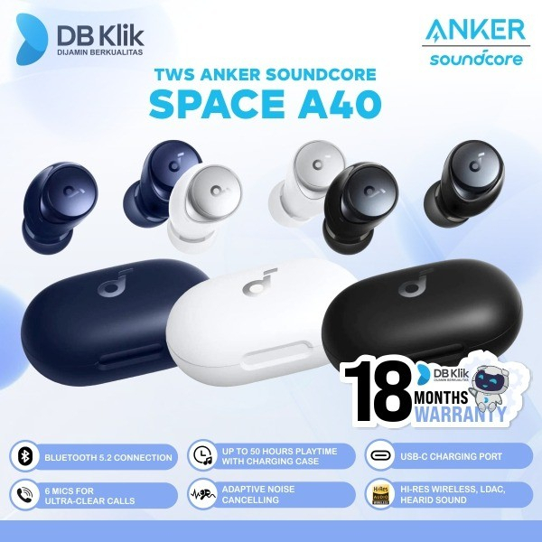 Jual TWS Anker Soundcore Space A40 A3936 - Earphone ANKER A3936 Space ...