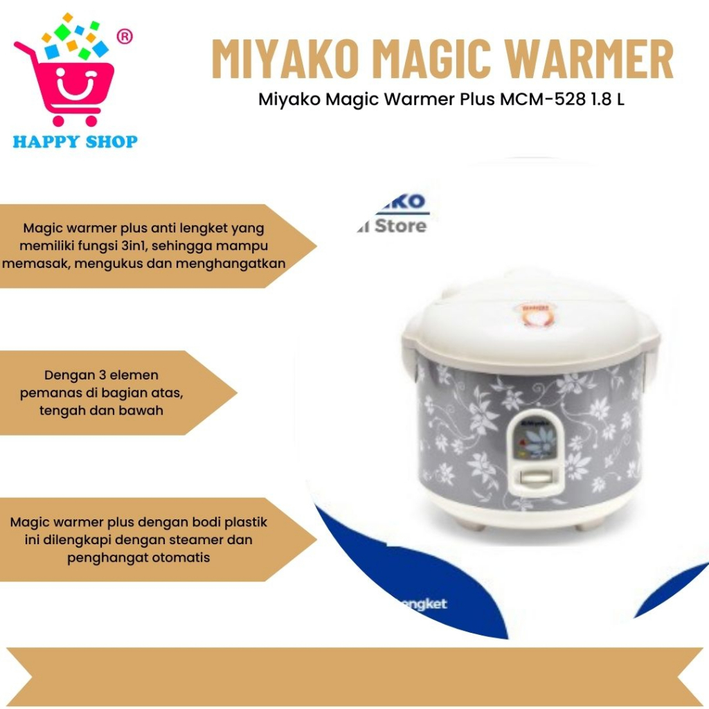 Jual Miyako Magic Warmer Plus MCM-528 1.8 L | Shopee Indonesia