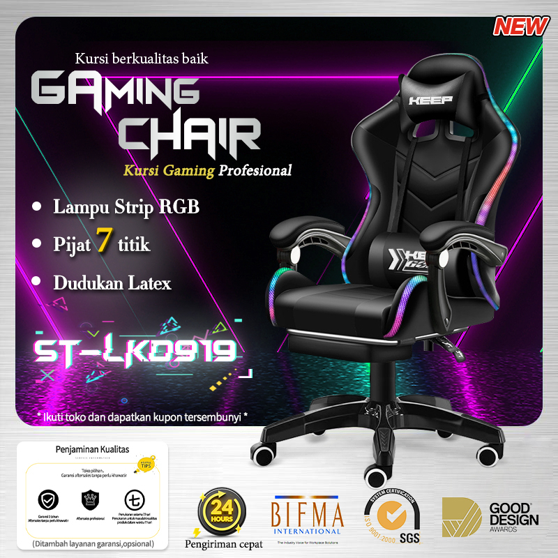 Jual MBK Kursi Gaming , Kursi Gaming Dengan Alat Pijat , Kursi Gaming