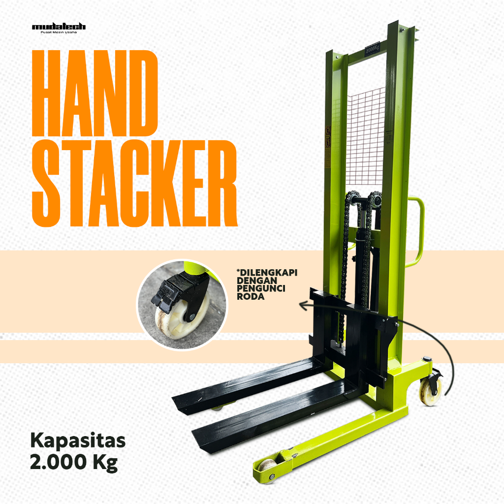 Jual Alat Angkut Barang Hand Stacker Hand Lift Hand Forklift Pallet Manual Ton X Meter