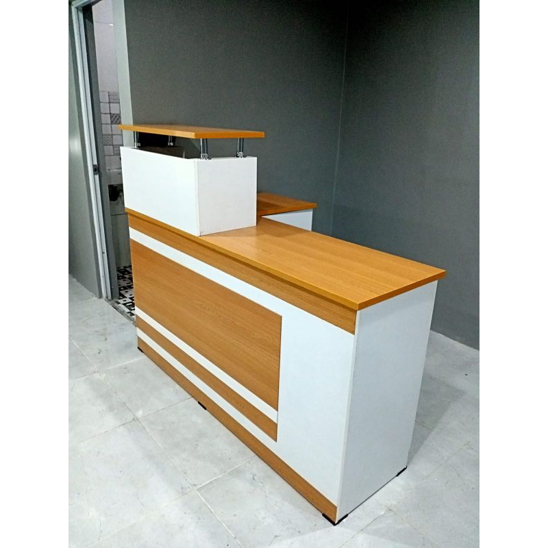 Jual Meja Kantor Meja Resepsionis Meja Kasir Meja Laundry Meja Klinik Cafe Bank Multifungsi L 8841