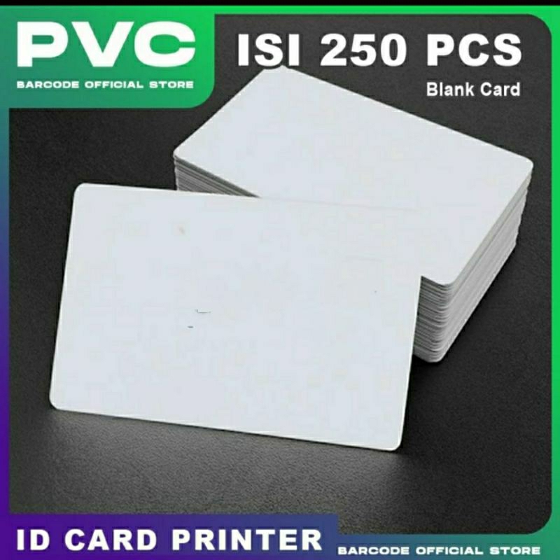 Jual 250 Pcs PVC BLANK ID CARD Datacard Evoluis Fargo HiTi Zebra Matica ...