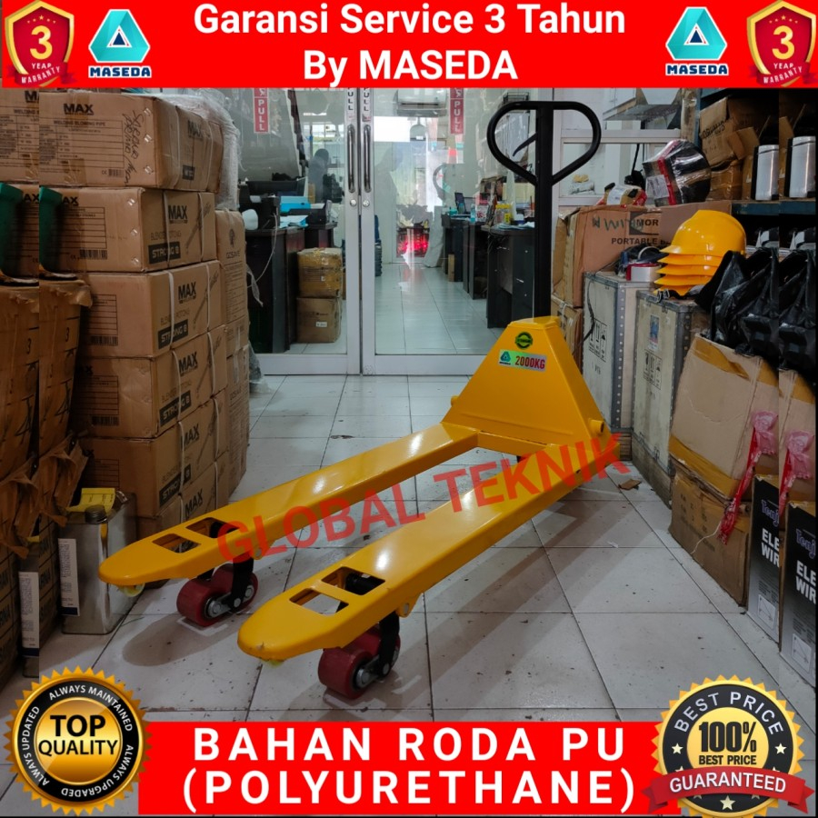 Jual Hand Pallet PU 122 X 55 Cm 2Ton Hand Pallet Truck 2 Ton 2000 Kg ...