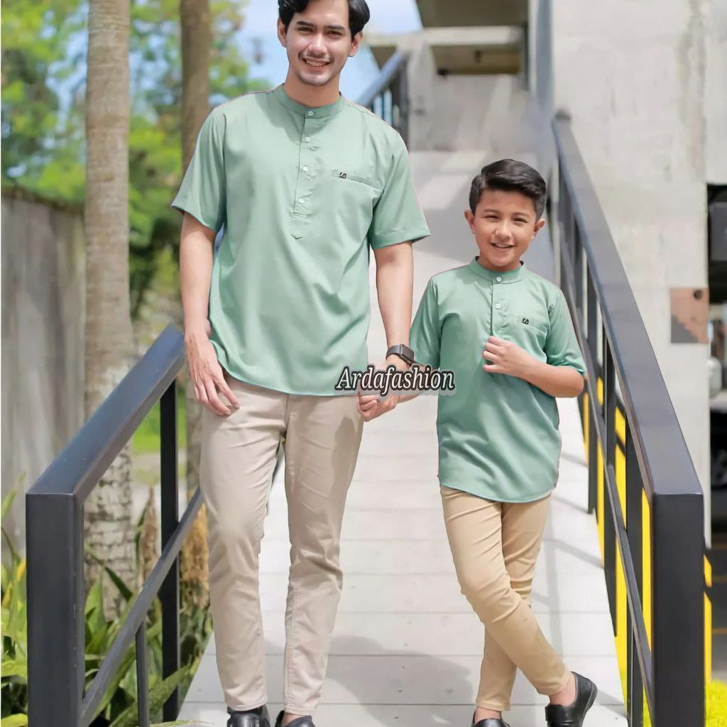 Jual Baju Koko Couple Koko Dewasa Koko Anak Motif Sage Pakaib Muslim