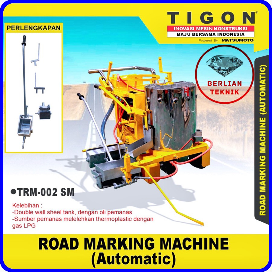 Jual Mesin Cet Marka Jalan Road Marking Machine Otomatis Tigon TRM 002
