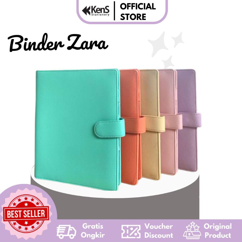 Jual Binder A5 Ring 20 Premium Bahan Zara Edisi Warna Soft Terbaik