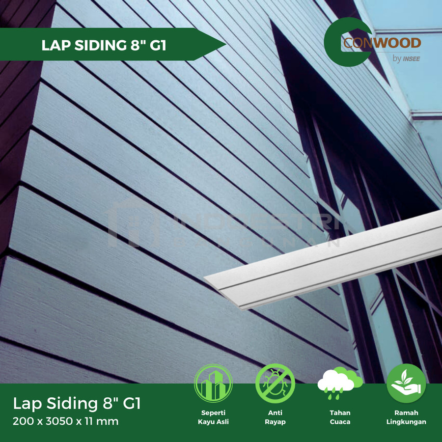 Jual Conwood Lap Siding 8" G1 / Conwood Wall Lap Siding (200 x 3050 x