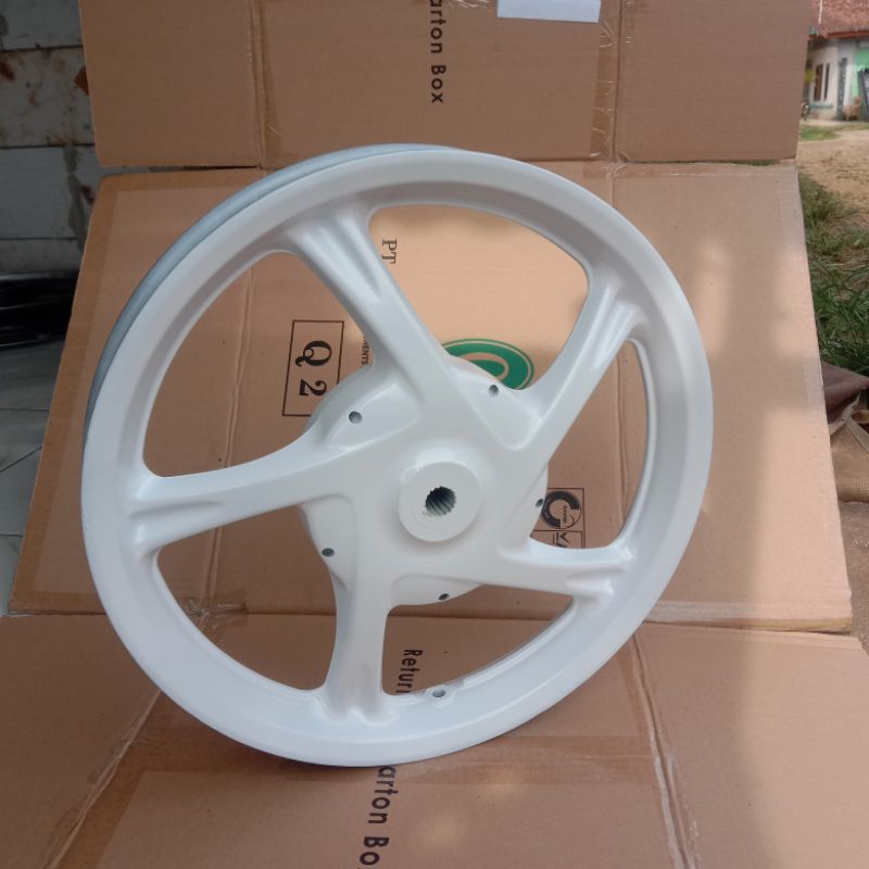 Jual Velg Pelk Pelek Racing Belakang Motor Yamaha Mio J Fino Original Warna Putih Shopee