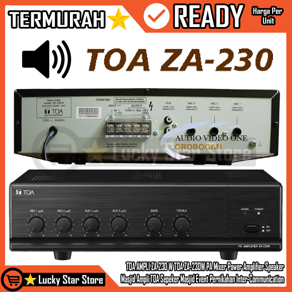 Jual TOA AMPLI ZA 230 W TOA ZA-230W PA Mixer Power Amplifier Speaker