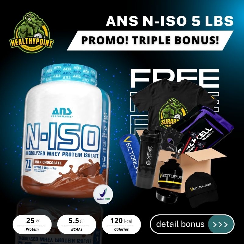 Jual Ans Performance N Iso 5 Lbs Isolate Hydrolyzed Protein Whey Ans Niso N Iso 5lbs Shopee