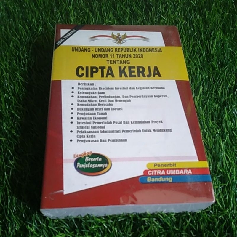 Jual BUKU UNDANG UNDANG NOMOR 11 TAHUN 2020 TENTANG CIPTA KERJA ...