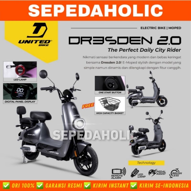 Jual Sepeda Listrik United Dresden Watt Electric E Bike