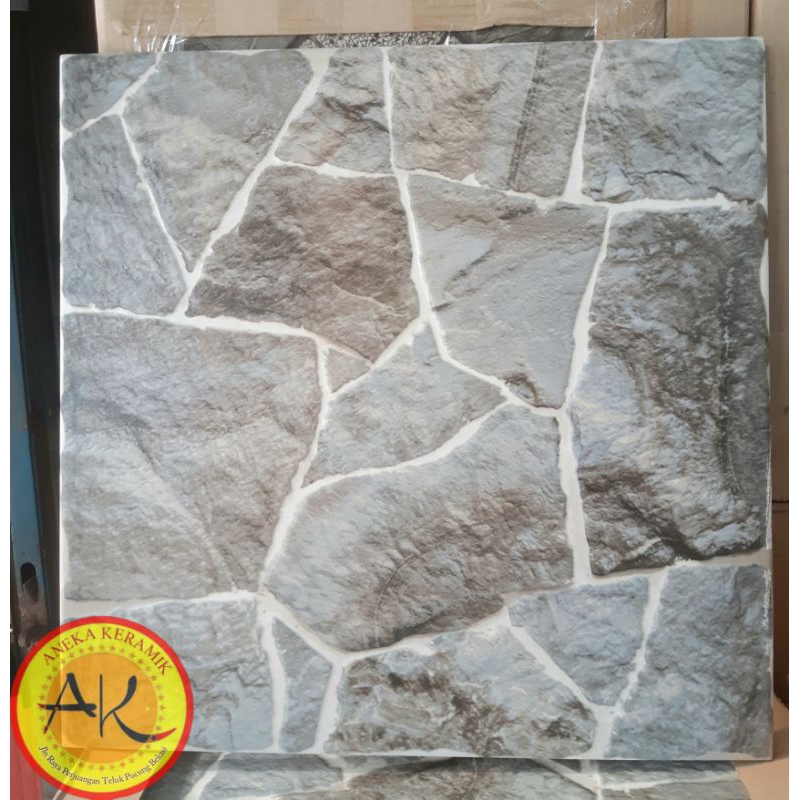 Jual Keramik Lantai Dinding Kasar Motif Batu Alam Timbul Matt 50x50