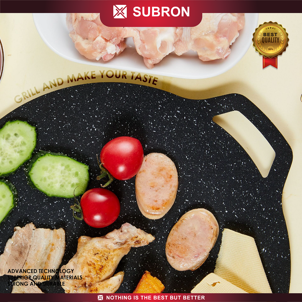 Jual SUBRON Wajan Bulat Pemanggang 34cm 36cm 38cm Anti Lengket Grill ...