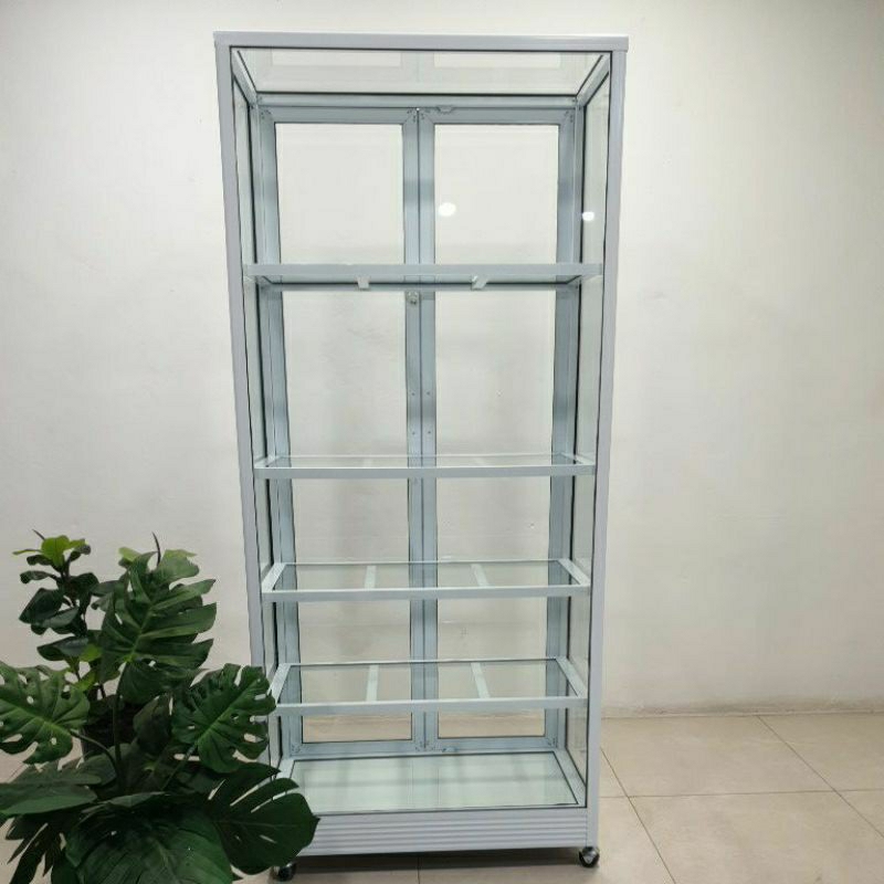 Jual Le618 80x40x180 W Lemari Rak Etalase 5 Susun Tc Aluminium Tebal