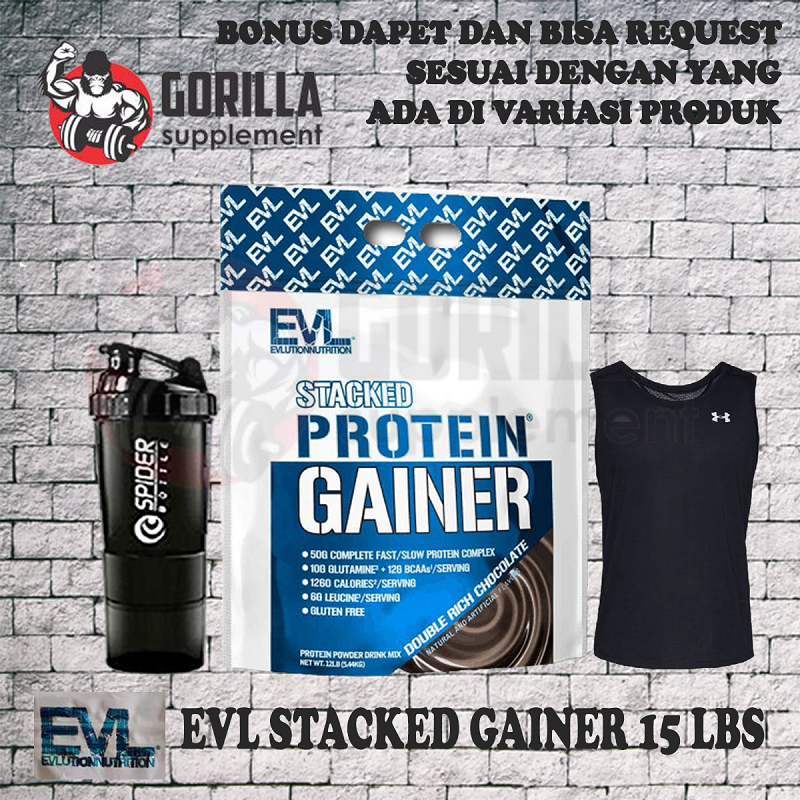 Jual Evl Stacked Protein Gainer Lbs Evlution Nutrion Shopee Indonesia