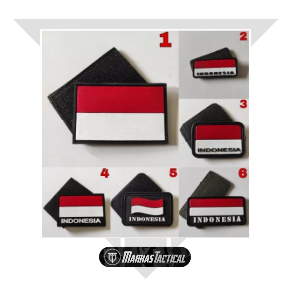 Jual Patch Rubber Logo Bendera Indonesia Merah Putihtempelan Emblem