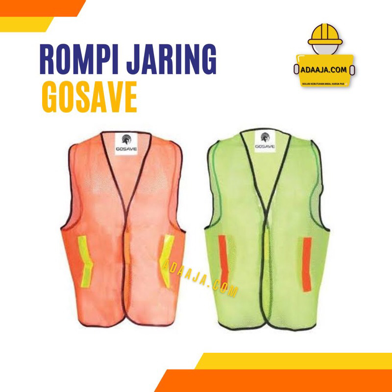 Jual Rompi Safety Jaring Rompi Proyek Jala Orange Hijau Shopee Indonesia