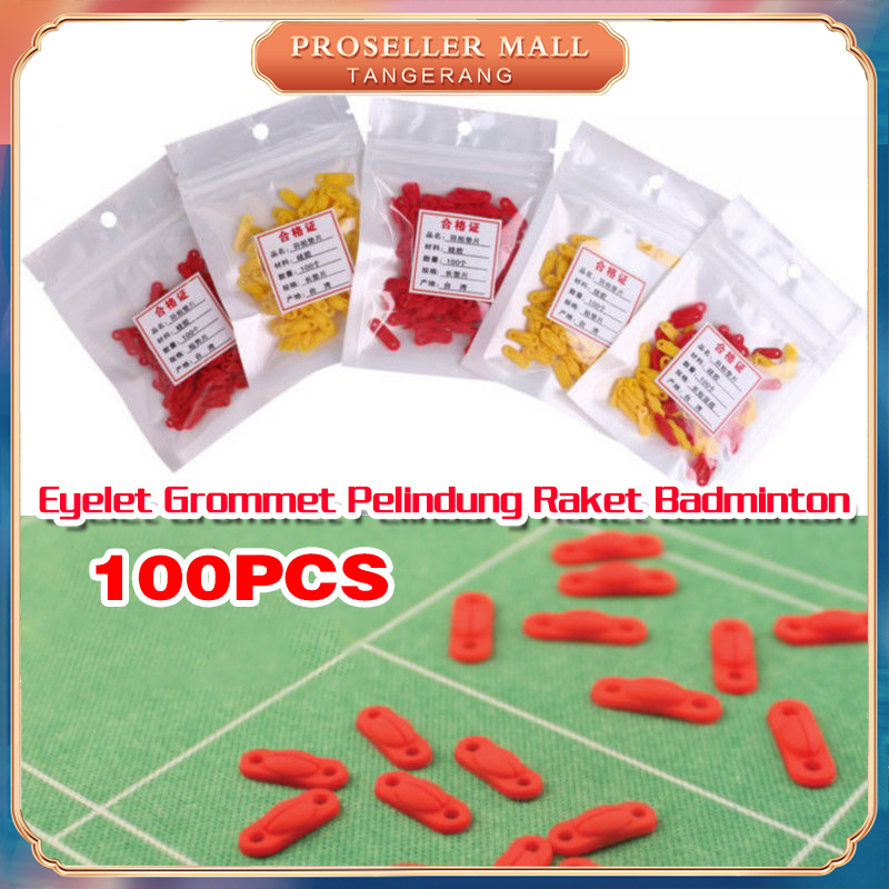 Jual 100pcs/set Pelindung Eyelet Grommet Raket Badminton Pelindung Mata