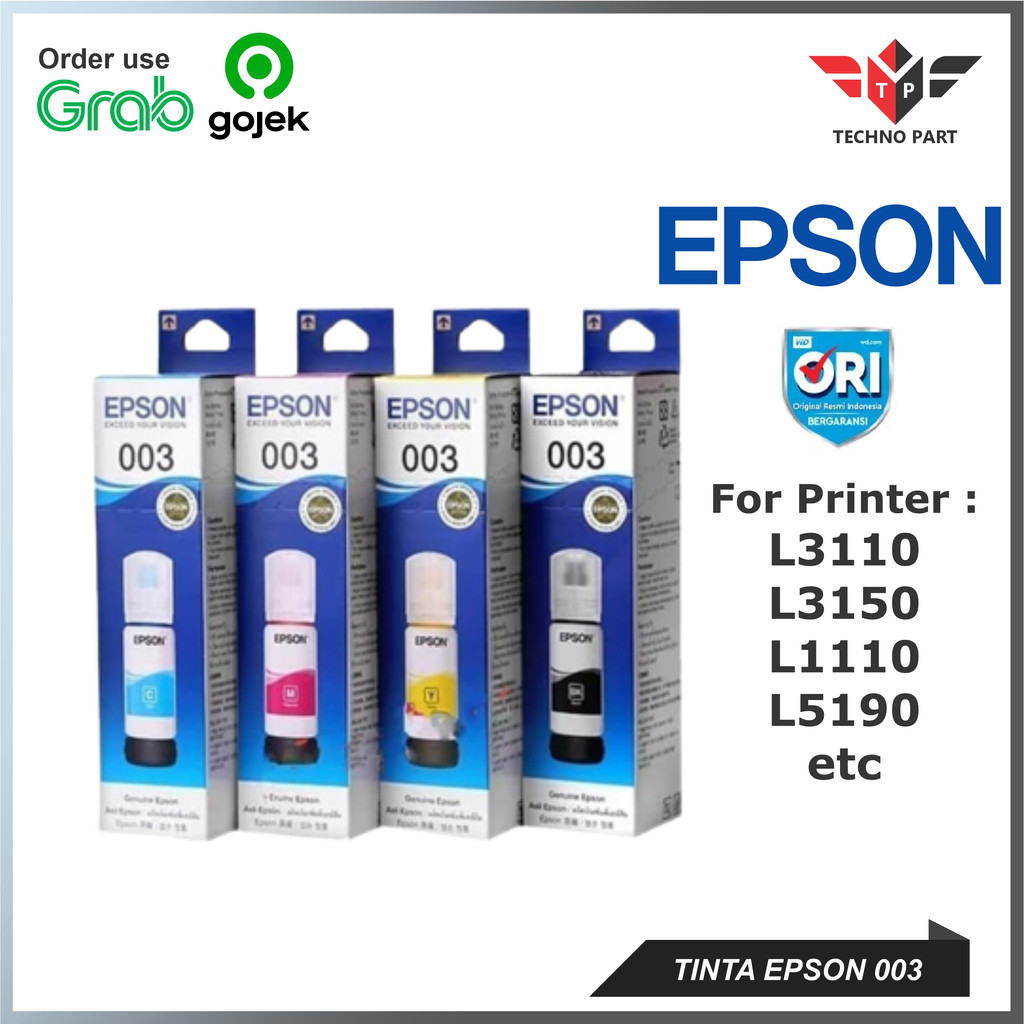 Jual Tinta Epson L3110 L3150 L5190 003 Original Shopee Indonesia 3405