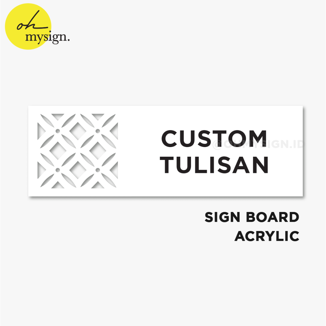 Jual Custom Sign Acrylic Tulisan Akrilik Signage Board Print Nama ...