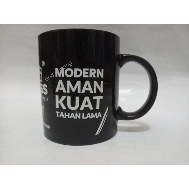 Jual Min 1000 Pcs Mug Hitam Impor Sablon Custom Dengan Dus Warna