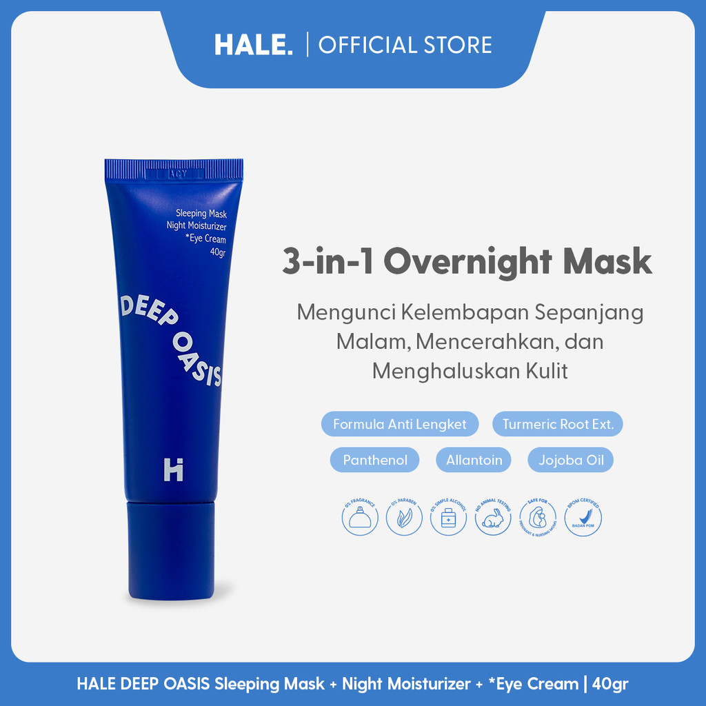 Jual HALE Deep Oasis | Sleeping Mask + Night Moisturizer + Eye Cream ...