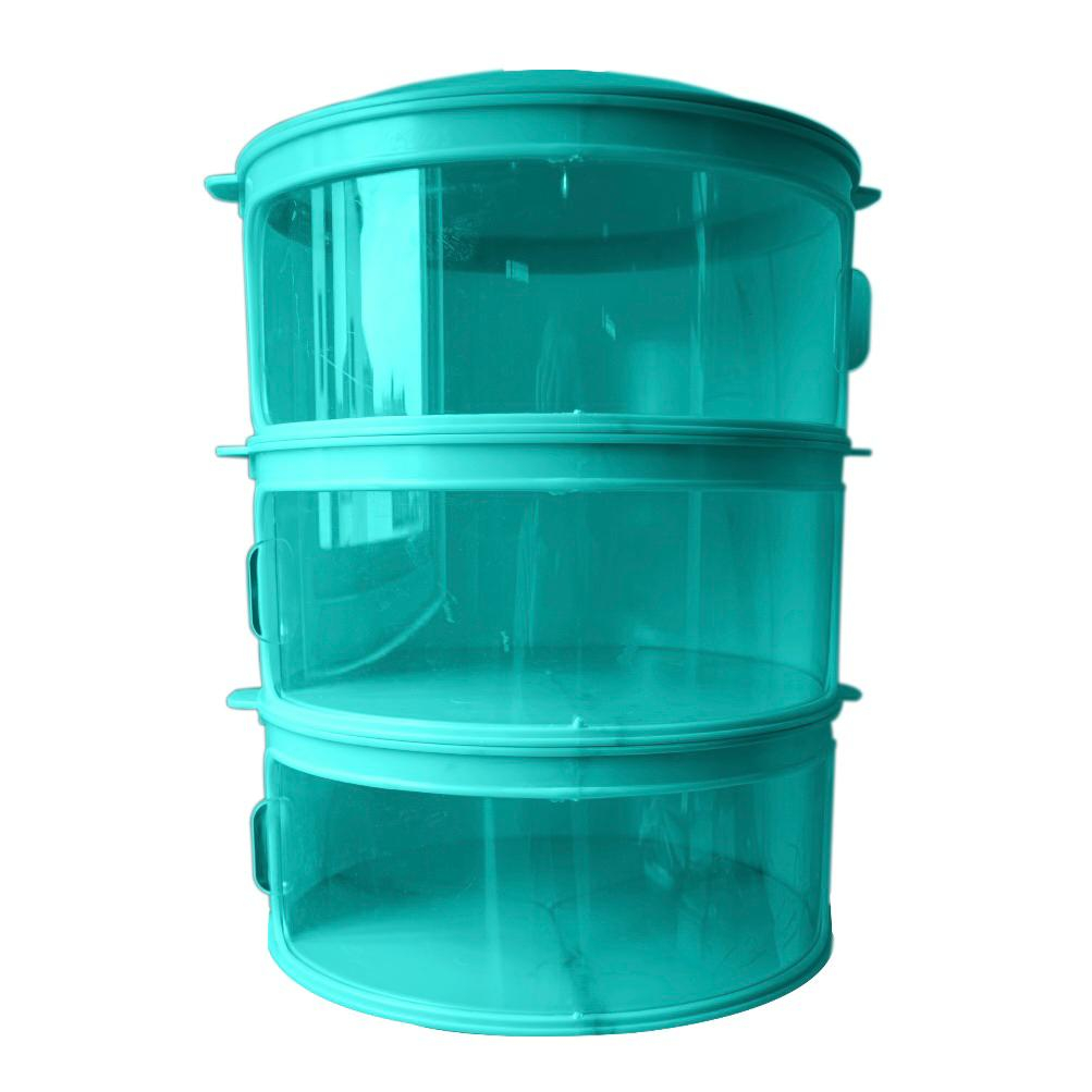 Jual Technoplast Tudung Saji Tower Tingkat 3 Susun Food Storage Dish Keeper Rak Tempat 2168