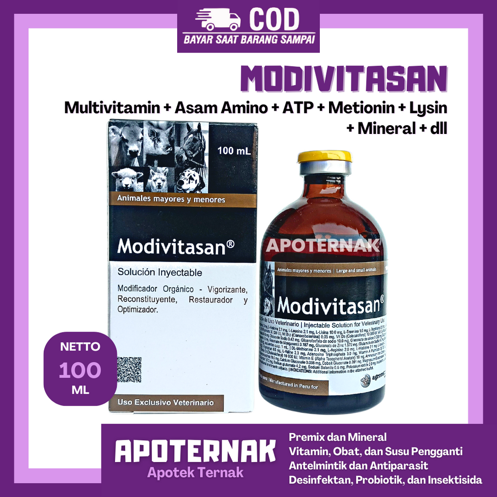 Jual Modivitasan Ml Multivitamin Lengkap Dengan Asam Amino Atp