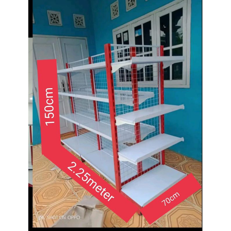 Jual Rak Display Susun Besi Paket Gondola Tinggi 150cm Serbaguna ...