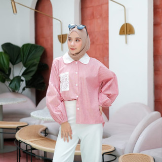 Jual ZEBI FASHION - HAIZAR BLOUSE Bahan Oxford Aplikasi Jual ZEBI FASHION - HAIZAR BLOUSE Bahan Oxford Aplikasi