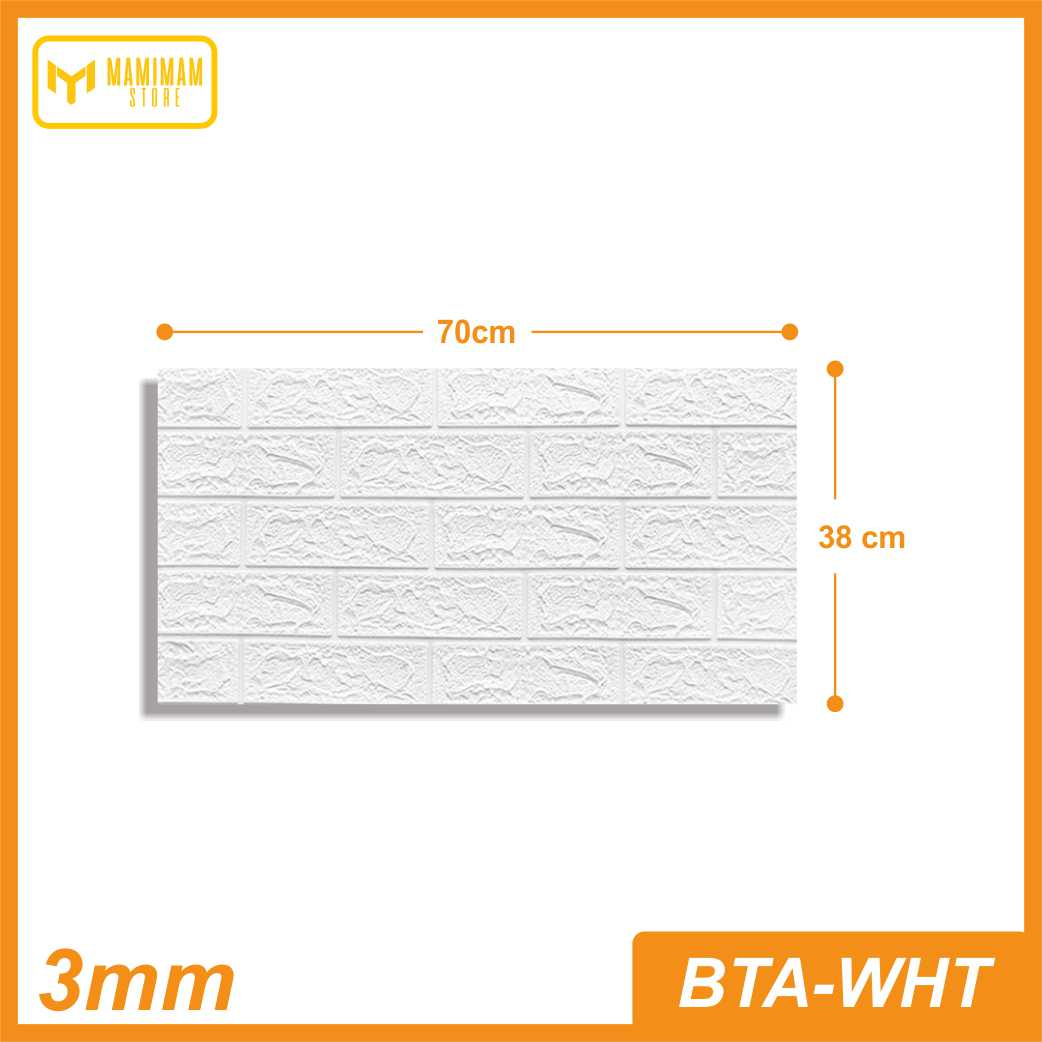 Jual Wallpaper Dinding Foam Timbul 3d 70x77cm Motif Batu Bata