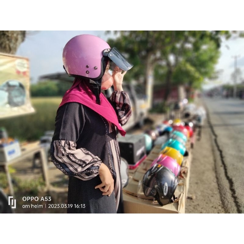 Jual helm bogo classic full leher helm carloss helm cewek helm cowok