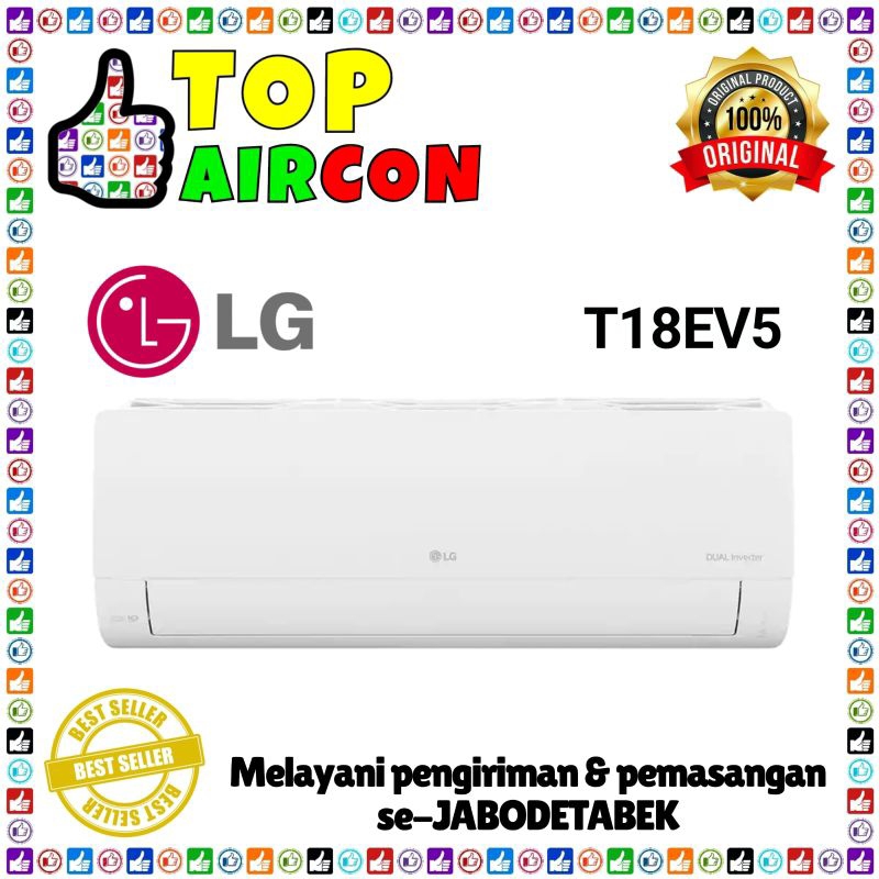 Jual Ac Lg Inverter Pk T Ev Dual Inverter R Pasang Instalasi Shopee Indonesia