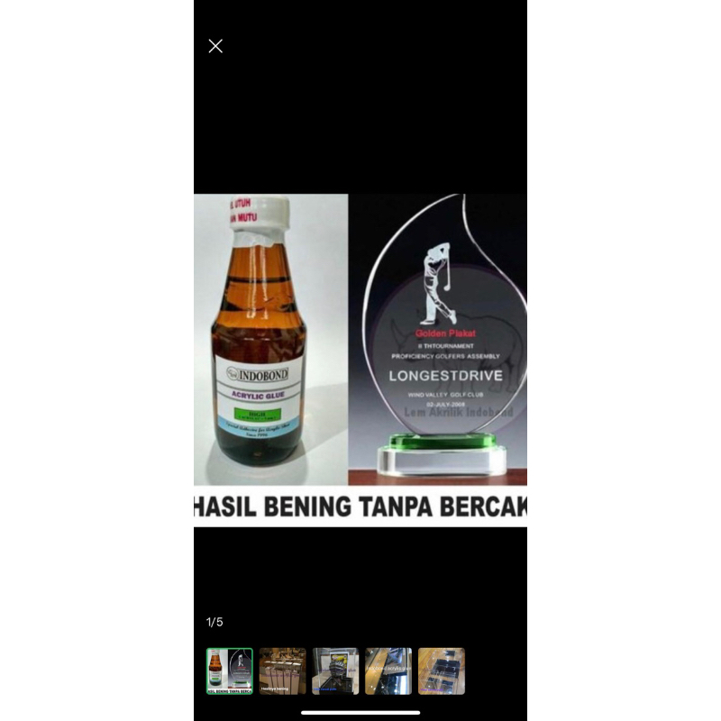 Jual Lem Akrilik Indobond Tipe HIGH (5-10mm) 180 ml | Shopee Indonesia