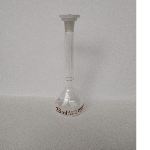 Jual Labu Ukur IWAKI Clear plastic Stopper /Volumetric Flask iwaki ...