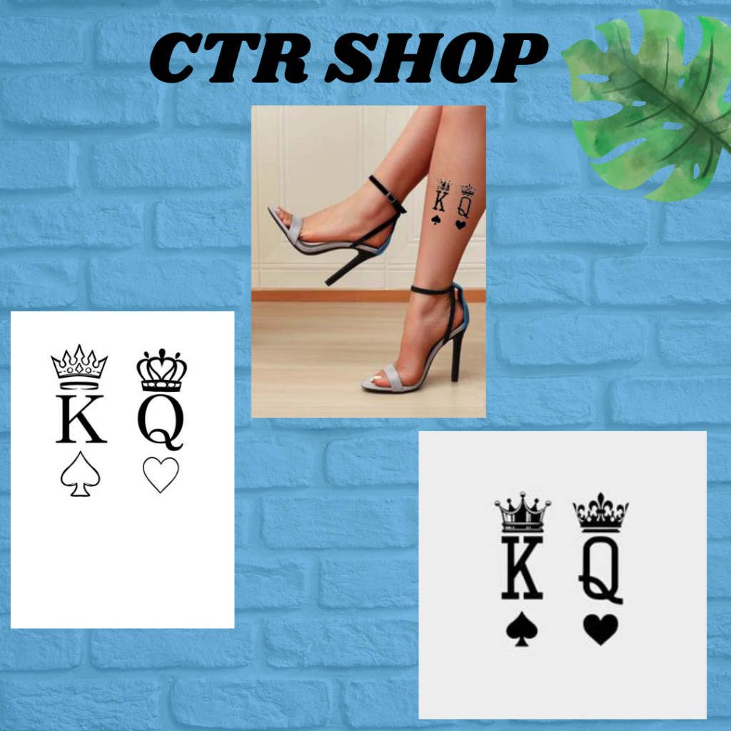 Jual Tato tamporer couple ratu dan raja sepasang tahan lama dan ori ...