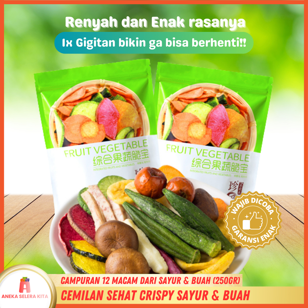 Jual Aneka Cemilan Sehat Snack Import Kripik Sayur Buah Kering Campuran