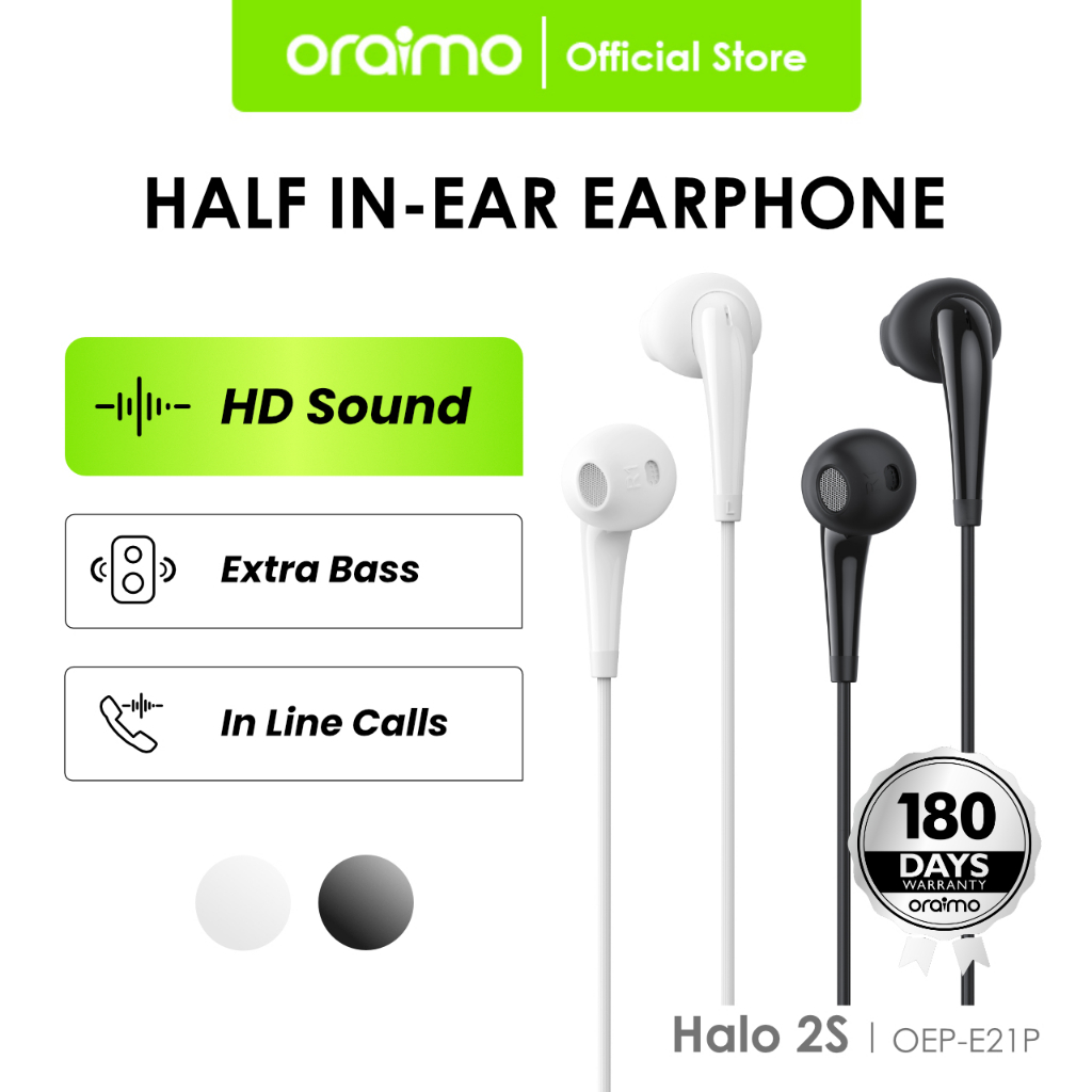 Jual Oraimo Wired Headset InEar Earphone Universal 3.5mm Jack Aux