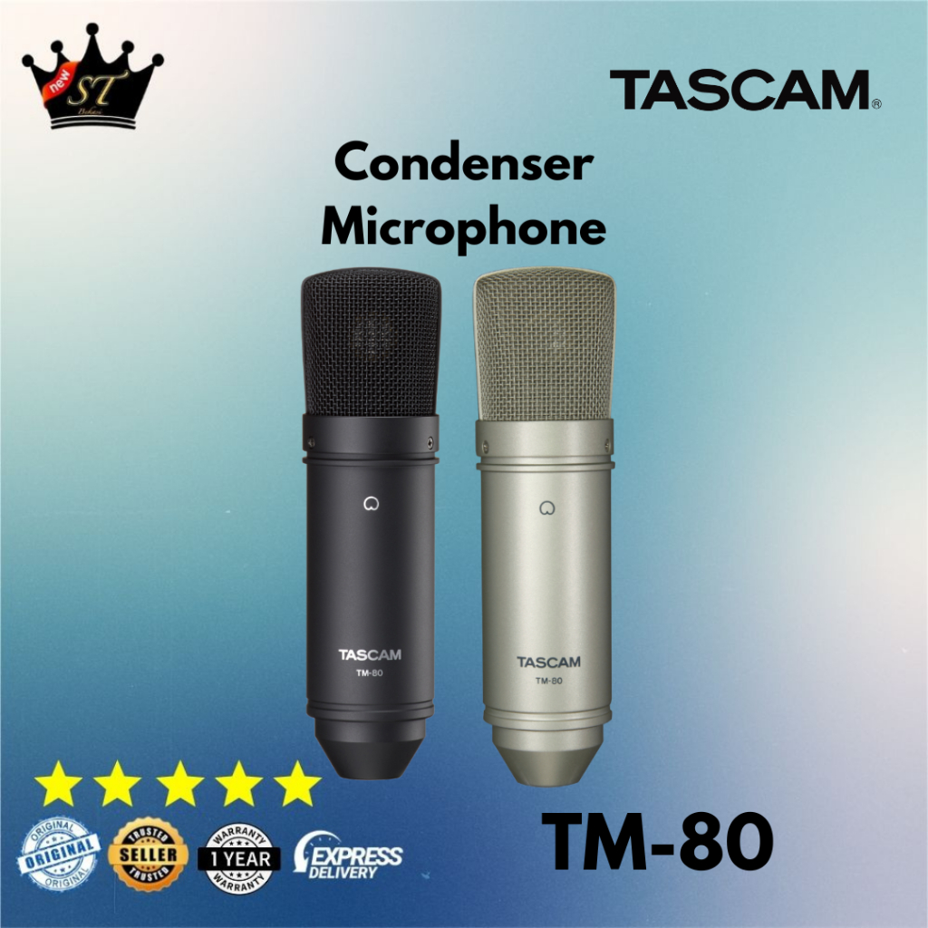 Jual Tascam TM-80 TM80 TM 80 Mic Condenser Microphone Vokal Phantom ...