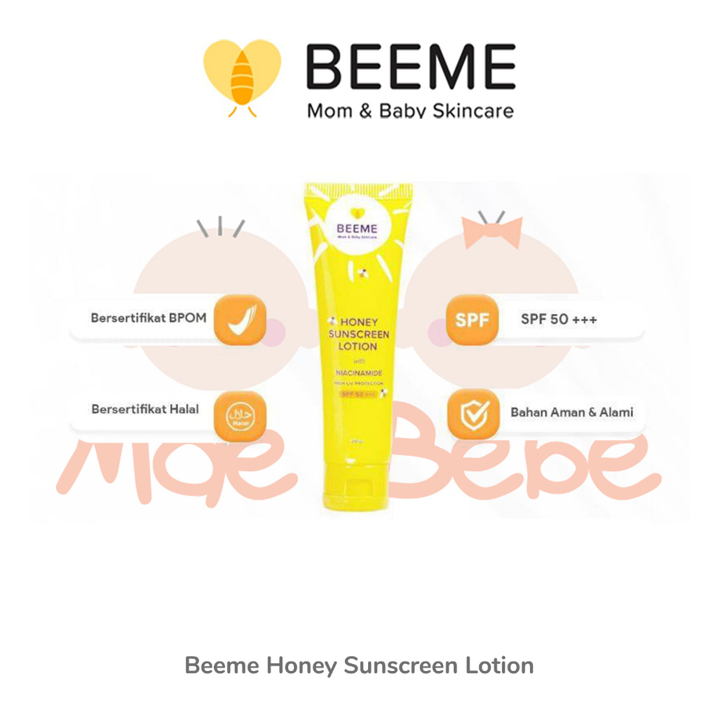 Jual Beeme Honey Sunscreen Lotion With Niacinamide SPF 50+++ Sunblock ...