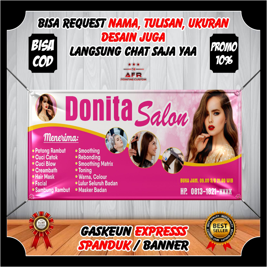 Jual Spanduk Banner Backdrop Salon Kecantikan Banner Benner Salon Rambut Kecantikan