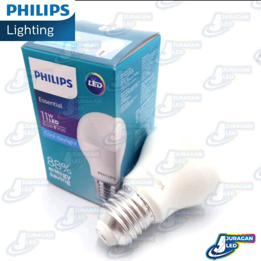 Jual Philips Essential LED Bulb 11W E27 6500K - Cool Day Light | Shopee ...