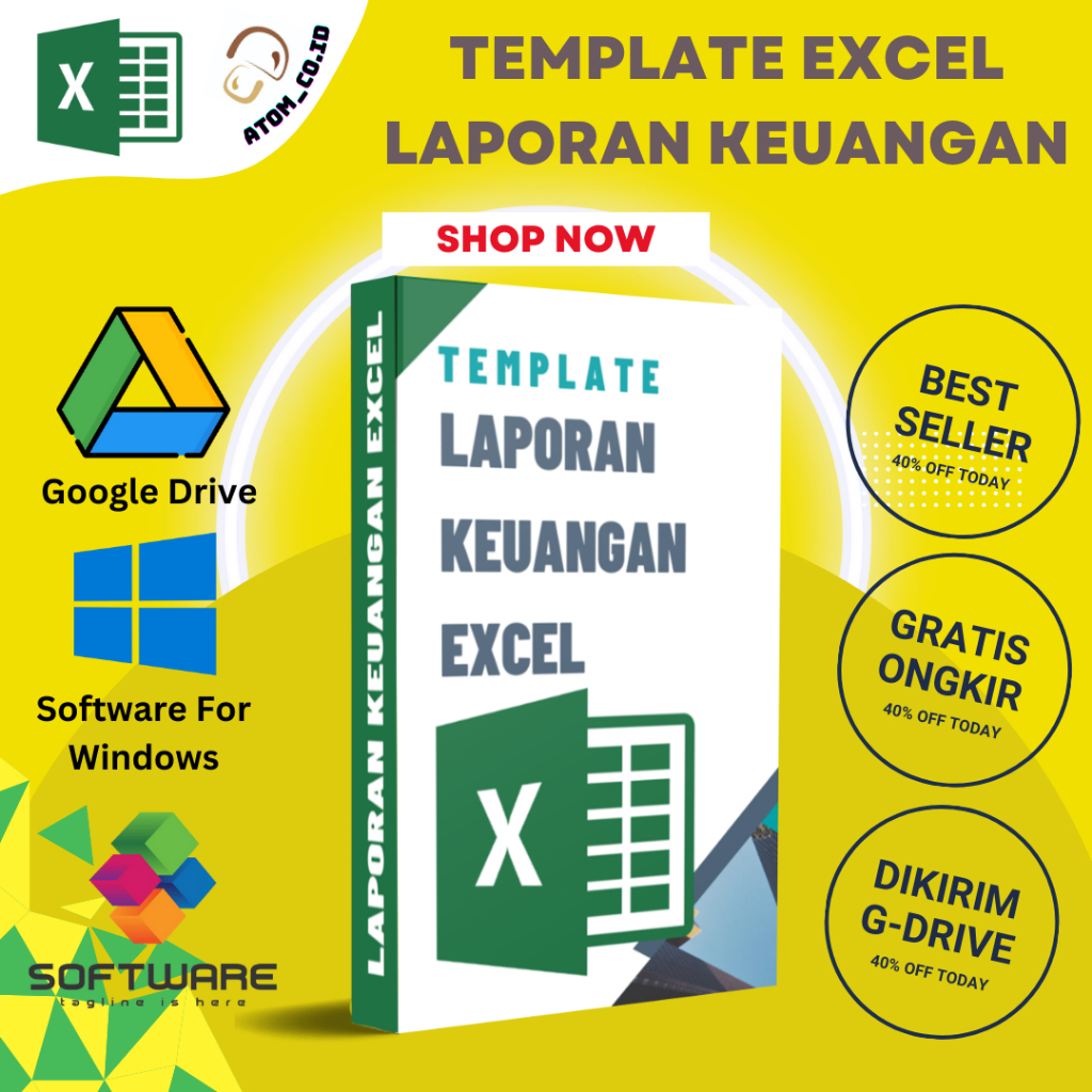 Jual Template Excel Laporan Keuangan Bisnis Shopee Indonesia 3921