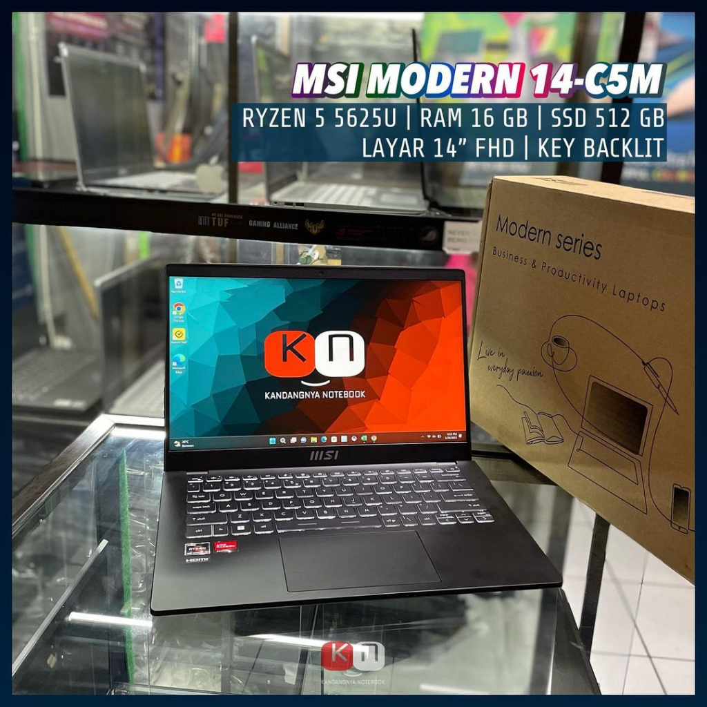 Jual MSI MODERN 14 C5M RYZEN 5 5625U RAM 16GB SSD 512GB 14INCH Shopee Indonesia