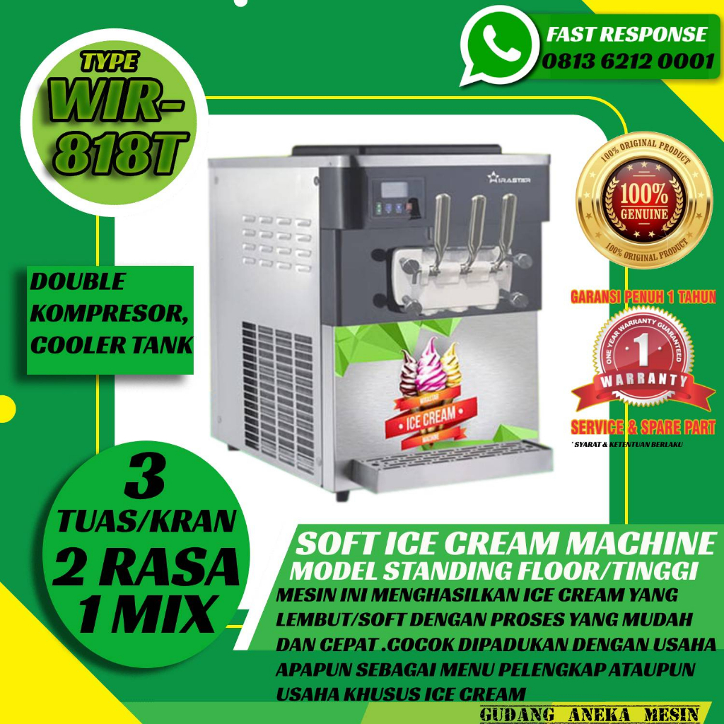 Jual Mesin Soft Ice Cream Wirastar 3 Kran With Pre Cooling Hopper Wir