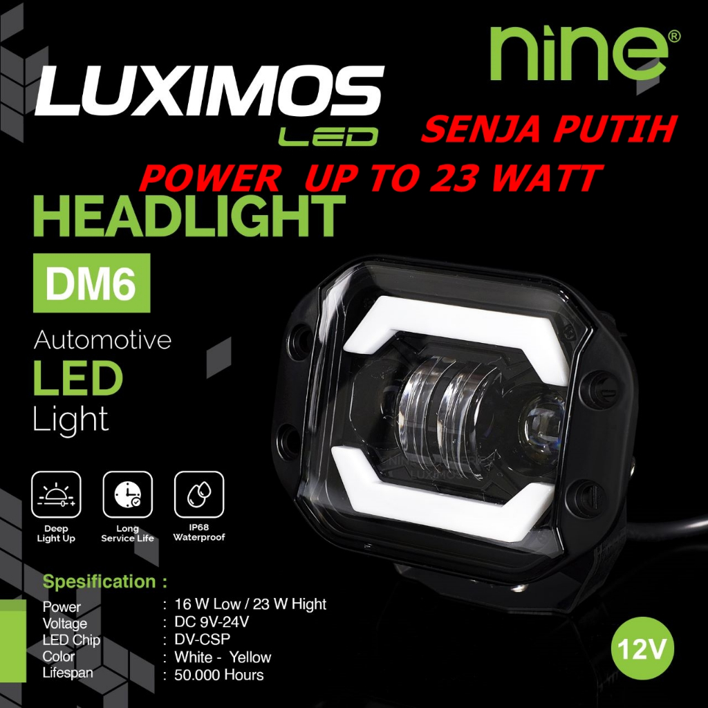 Jual LAMPU HEADLAMP LED DAYMAKER LUXIMOS DM6 KLX 150 CRF WR155 SUPER