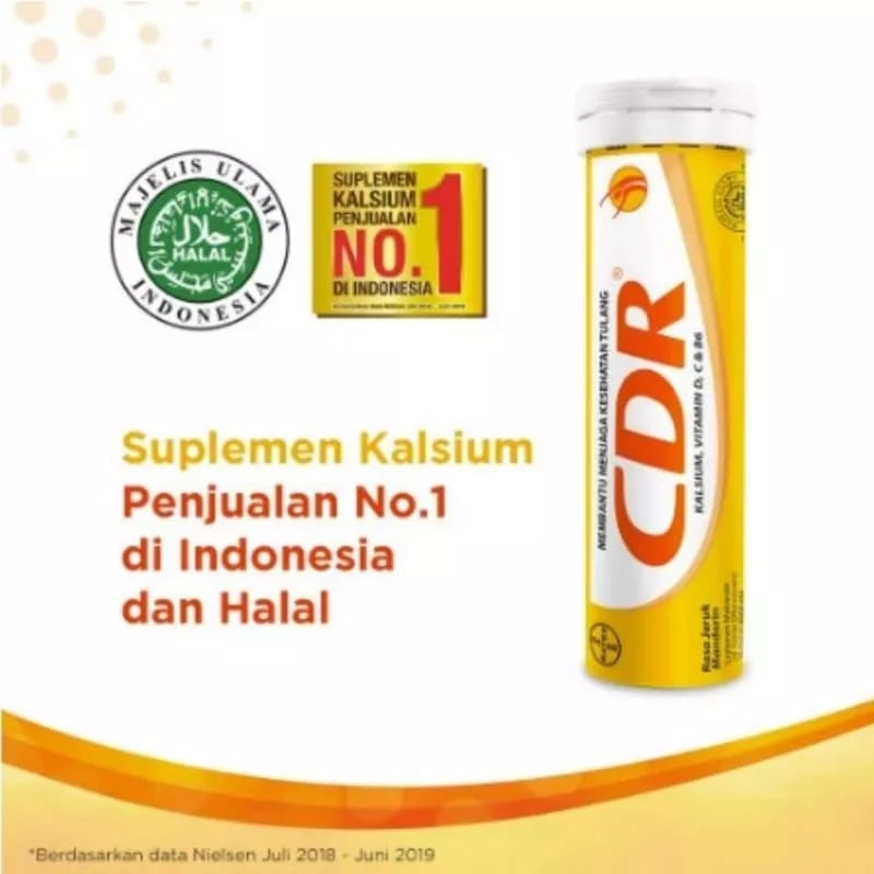 Jual CDR TUBE 10 TABLET EFFERVESCENT RASA JERUK MANDARIN | Shopee Indonesia